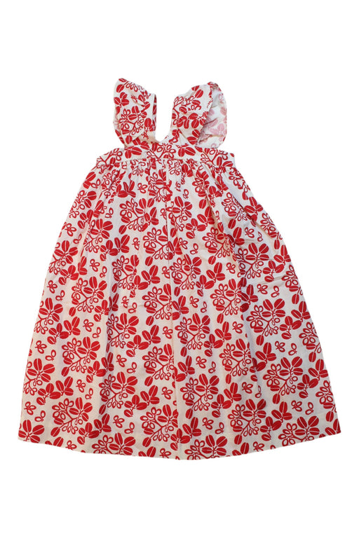 A Red Sleeveless Dresses from Bonpoint in size 3T for girl. (Front View)