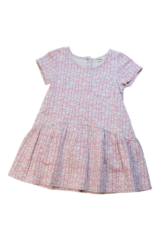 A Pink Short Sleeve Dresses from The Bonnie Mob in size 2T for girl. (Front View)