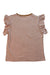 A Brown Short Sleeve Tops from Petit Bateau in size 10Y for girl. (Back View)