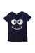 A Navy Short Sleeve T Shirts from Seed in size 6T for girl. (Front View)