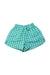 A Teal Shorts from Seed in size 5T for girl. (Front View)