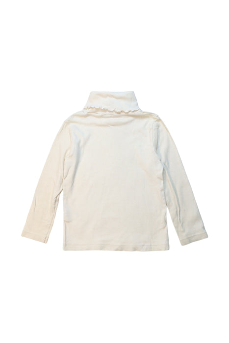 A White Long Sleeve Tops from Petit Bateau in size 4T for girl. (Back View)