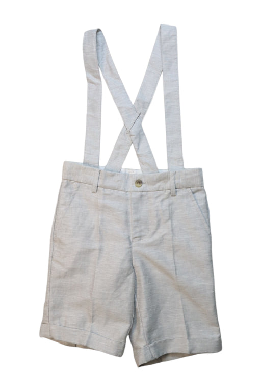 A Grey Overall Shorts from Janie & Jack in size 6T for boy. (Front View)