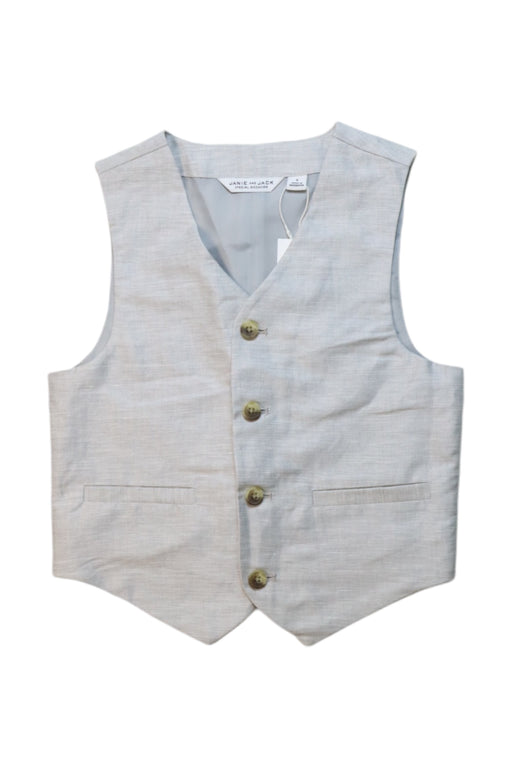 A Grey Suit Vests from Janie & Jack in size 6T for neutral. (Front View)