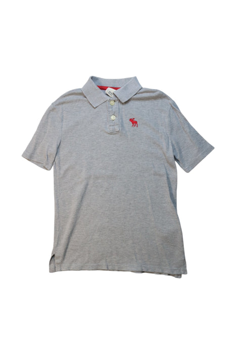 A Grey Short Sleeve Polos from Abercrombie & Fitch in size 8Y for boy. (Front View)