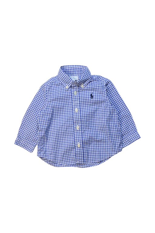 A Blue Long Sleeve Shirts from Ralph Lauren in size 3-6M for boy. (Front View)