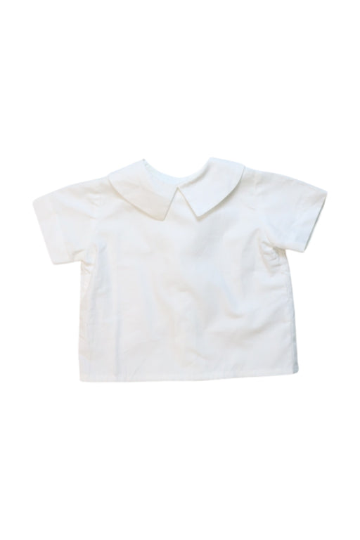 A White Short Sleeve Tops from Benedita in size 3-6M for girl. (Front View)