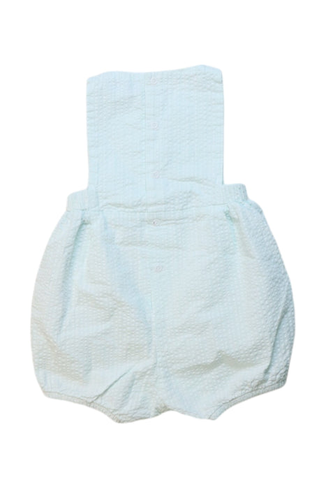 A Blue Sleeveless Bodysuits from Laranjinha in size 3-6M for girl. (Back View)