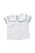 A White Short Sleeve Shirts from Kidiwi in size 3-6M for girl. (Back View)