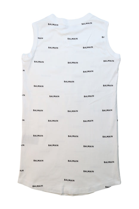 A White Sleeveless Dresses from Balmain in size 8Y for boy. (Back View)