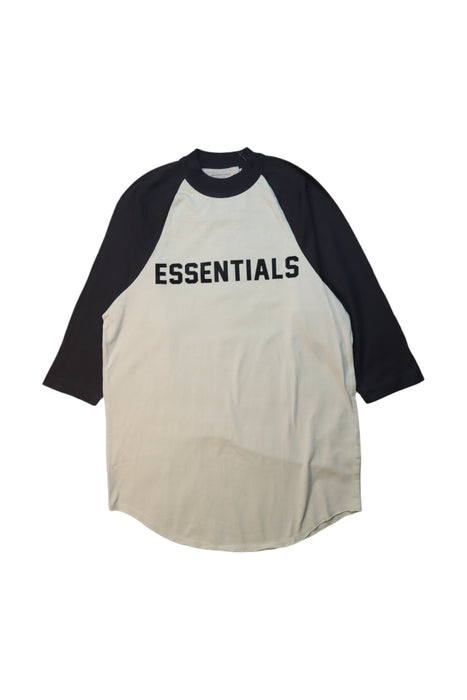 A Black Long Sleeve T Shirts from Fear of God Essentials in size 8Y for boy. (Front View)