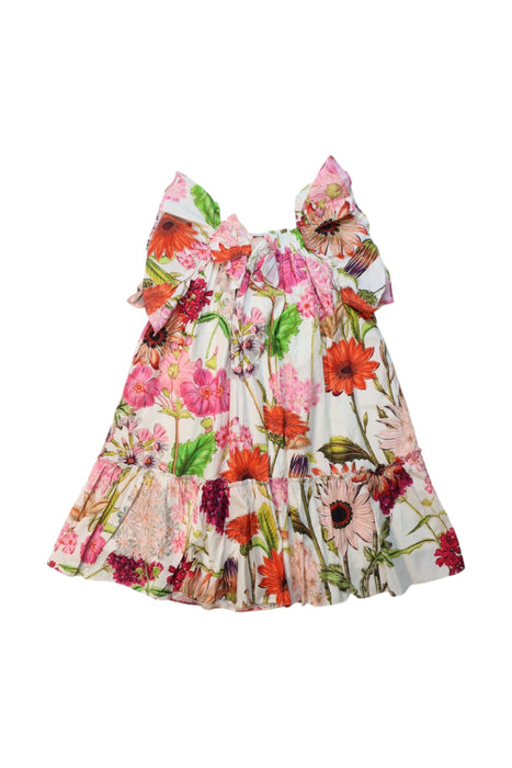 A Multicolour Short Sleeve Dresses from Nanos in size 4T for girl. (Back View)