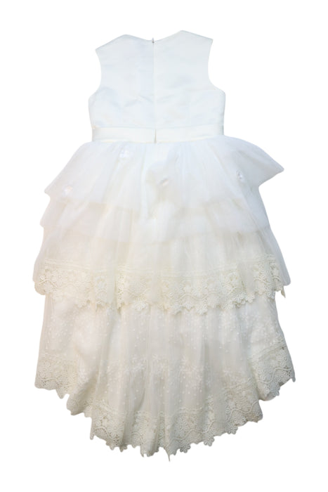 A White Sleeveless Dresses from Nicholas & Bears in size 6T for girl. (Back View)