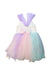 A Multicolour Sleeveless Dresses from Caramelo Kids in size 6T for girl. (Back View)