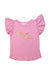 A Pink Short Sleeve Tops from Angel's Face in size 5T for girl. (Front View)