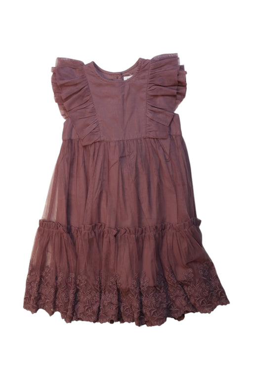 A Red Short Sleeve Dresses from Newbie in size 3T for girl. (Front View)