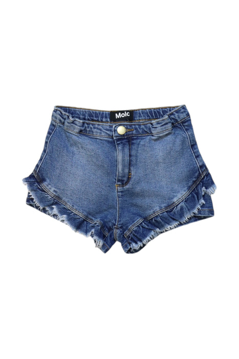 A Blue Shorts from Molo in size 10Y for girl. (Front View)