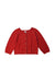 A Burgundy Cardigans from Petit Bateau in size 3T for girl. (Front View)