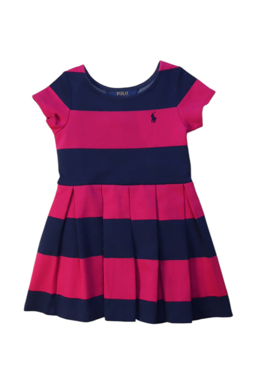 A Navy Short Sleeve Dresses from Polo Ralph Lauren in size 3T for girl. (Front View)