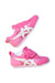 A Pink Sneakers from ASICS in size 3T for girl. (Front View)