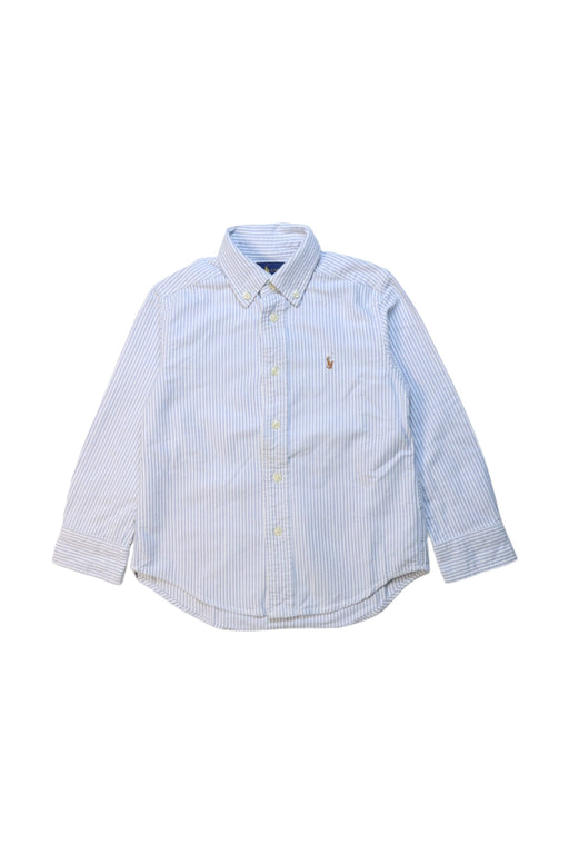 A Blue Long Sleeve Shirts from Ralph Lauren in size 4T for boy. (Front View)