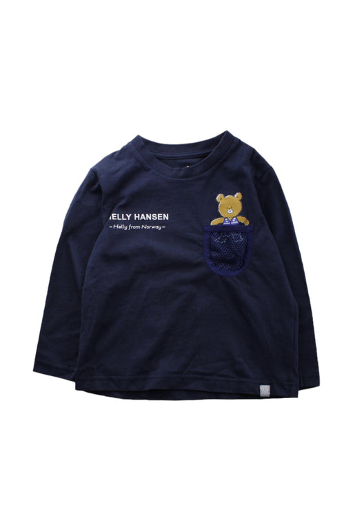 A Blue Long Sleeve T Shirts from Helly Hansen in size 4T for boy. (Front View)