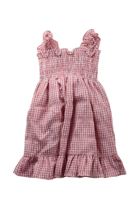 A Pink Sleeveless Dresses from Monbebe in size 3T for girl. (Back View)