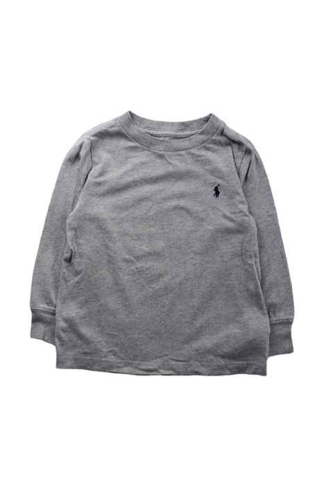 A Grey Long Sleeve T Shirts from Polo Ralph Lauren in size 2T for boy. (Front View)