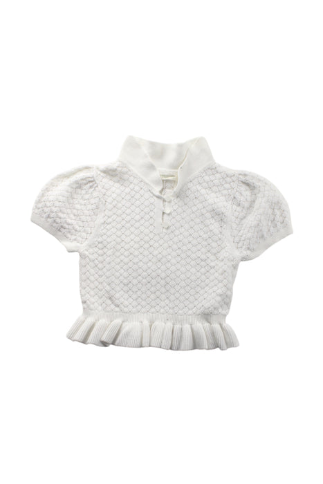 A White Knit Sweaters from Gingersnaps in size 2T for girl. (Front View)