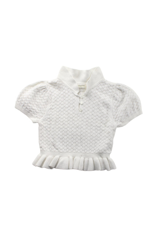 A White Knit Sweaters from Gingersnaps in size 2T for girl. (Front View)