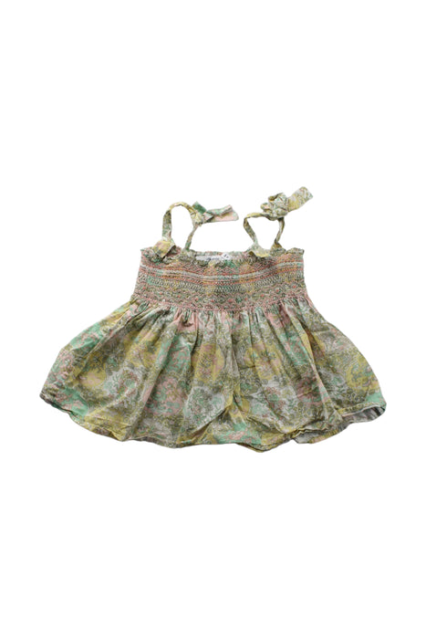 A Green Sleeveless Dresses from Bonpoint in size 4T for girl. (Front View)