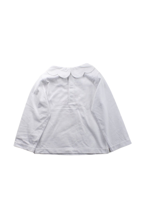 A White Long Sleeve Tops from Jacadi in size 3T for girl. (Back View)