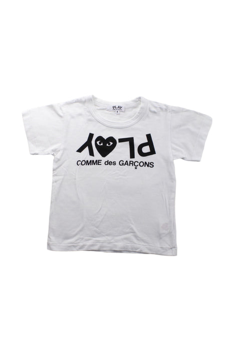 A White Short Sleeve T Shirts from Comme des Garcons in size 4T for boy. (Front View)