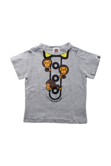 A Grey Short Sleeve T Shirts from BAPE KIDS in size 18-24M for boy. (Front View)