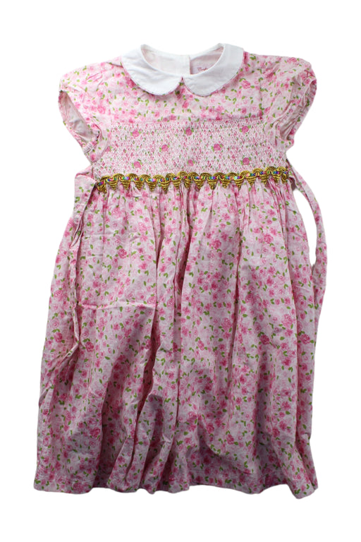 A Pink Short Sleeve Dresses from Confiture in size 6T for girl. (Front View)