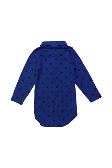 A Blue Long Sleeve Bodysuits from Petit Bateau in size 6-12M for boy. (Back View)