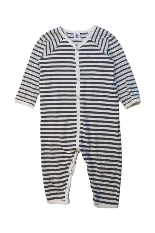 A Black Long Sleeve Jumpsuits from Petit Bateau in size 12-18M for neutral. (Front View)