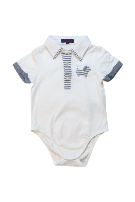 A Grey Short Sleeve Bodysuits from Nicholas & Bears in size 6-12M for boy. (Front View)