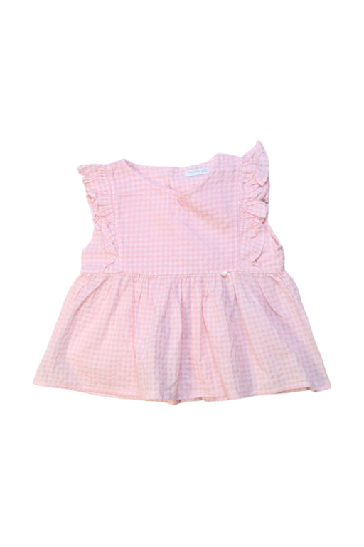 A Pink Sleeveless Tops from Wedoble in size 18-24M for girl. (Front View)