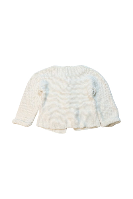 A White Cardigans from Petit Bateau in size 12-18M for girl. (Back View)