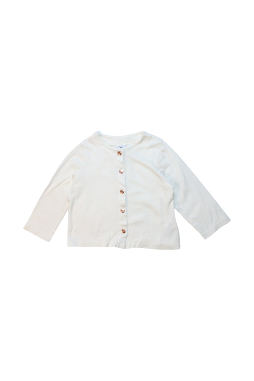 A White Cardigans from Petit Bateau in size 12-18M for girl. (Front View)