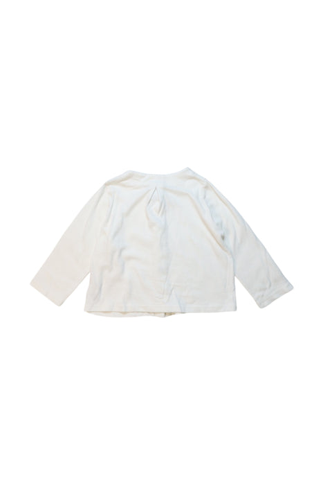 A White Cardigans from Petit Bateau in size 12-18M for girl. (Back View)