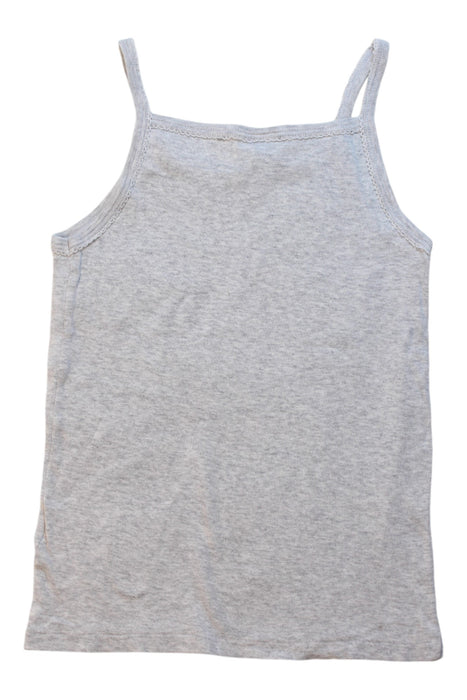 A Grey Sleeveless T Shirts from Petit Bateau in size 6T for girl. (Back View)