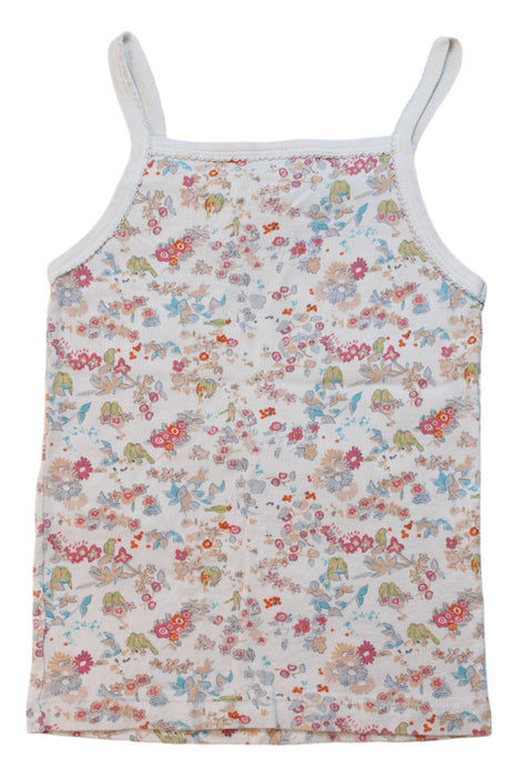 A White Sleeveless T Shirts from Petit Bateau in size 6T for girl. (Back View)