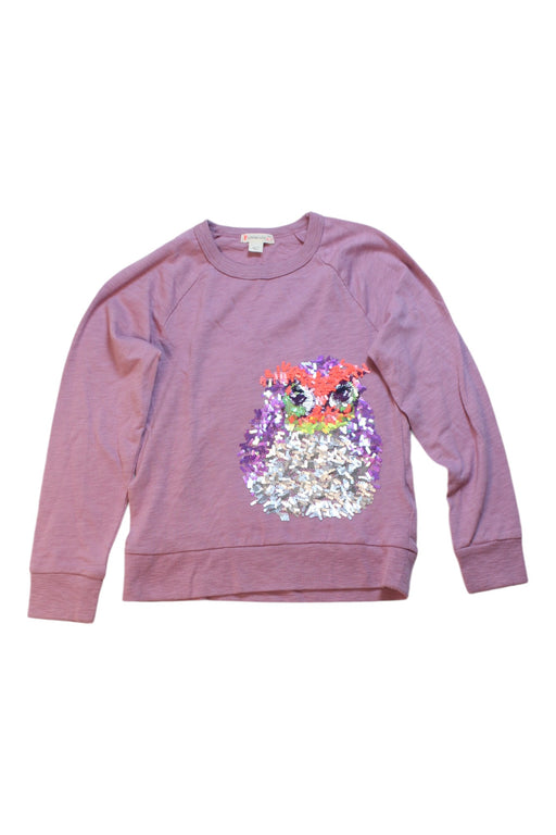 A Pink Crewneck Sweatshirts from Crewcuts in size 6T for girl. (Front View)