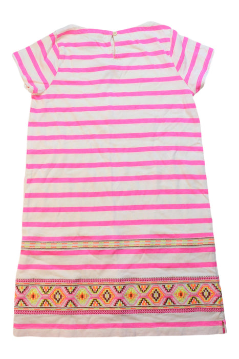 A Pink Short Sleeve Dresses from Crewcuts in size 6T for girl. (Back View)