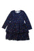 A Blue Long Sleeve Dresses from Hanna Andersson in size 6T for girl. (Front View)