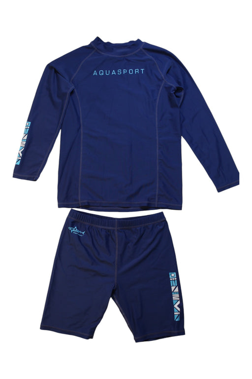 A Blue Swim Sets from Aquasport in size 10Y for boy. (Front View)