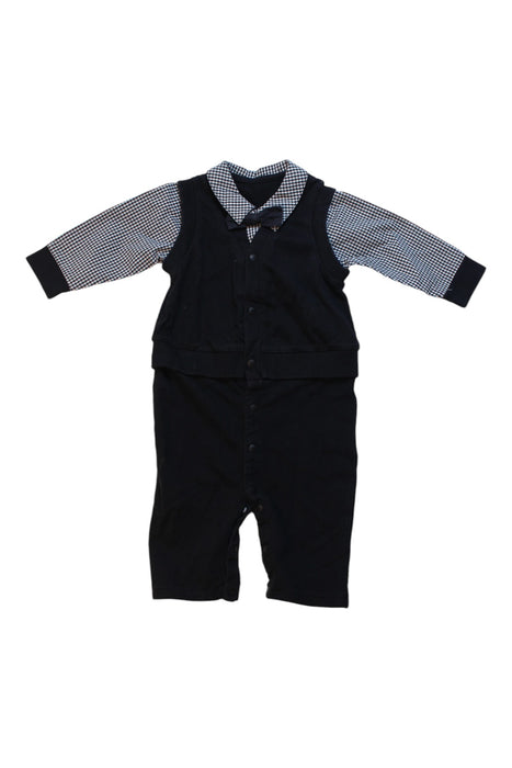 A White Long Sleeve Jumpsuits from Comme Ca Ism in size 3-6M for boy. (Front View)