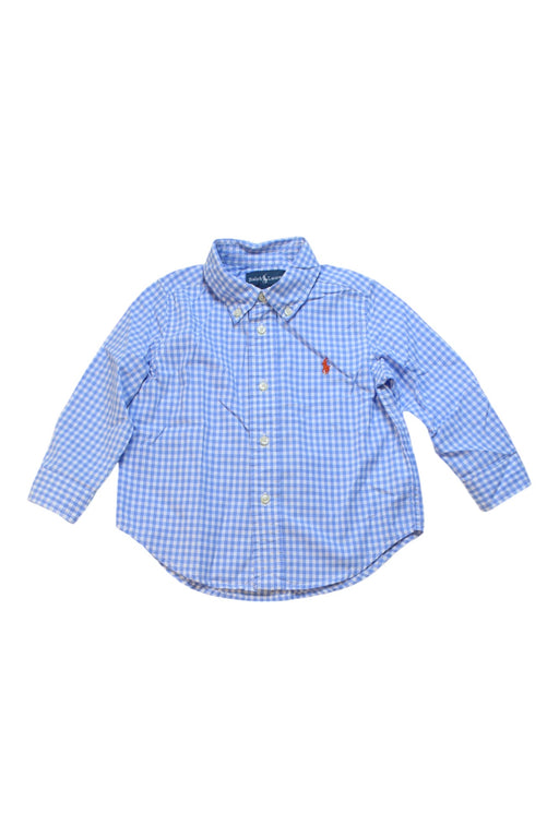 A Blue Long Sleeve Shirts from Ralph Lauren in size 18-24M for boy. (Front View)